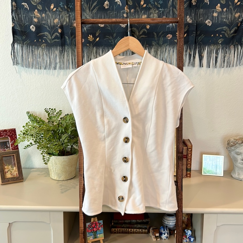 Maeve crisp white blouse